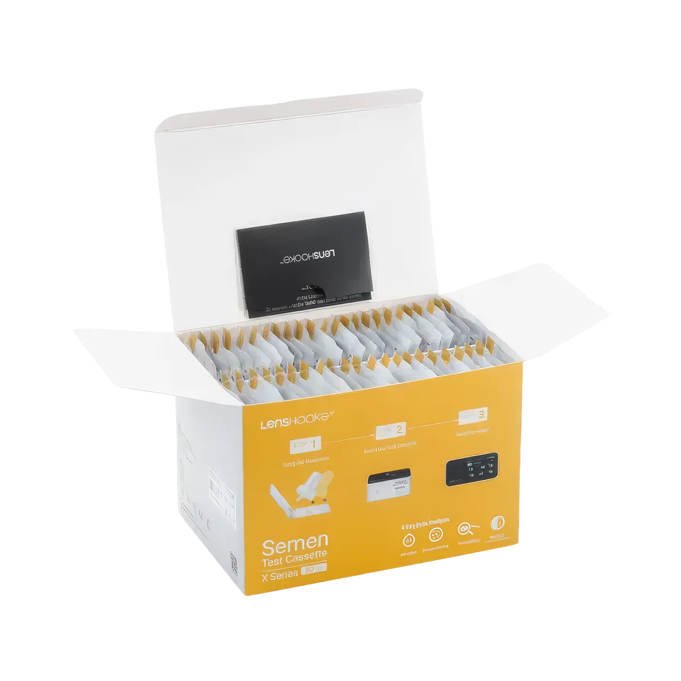 LensHooke CS1 Testkassetten · 50er Box geöffnet